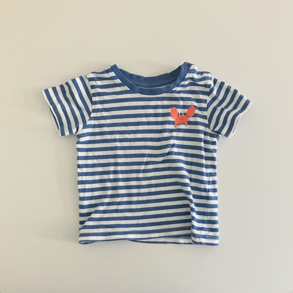 Marks & Spencer Blue and White Striped Kids Shirt